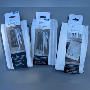 Mainstays White Garment and Storage Bag Trio